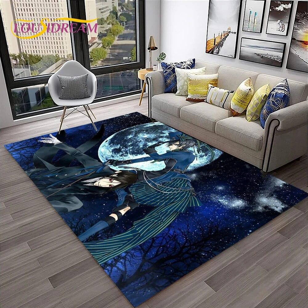 Cartoon Black Butler Anime 3D Carpet Rug for Home Living Room Bedroom Sofa Doormat Decor,kids Play Area Rug Non-slip Floor Mat