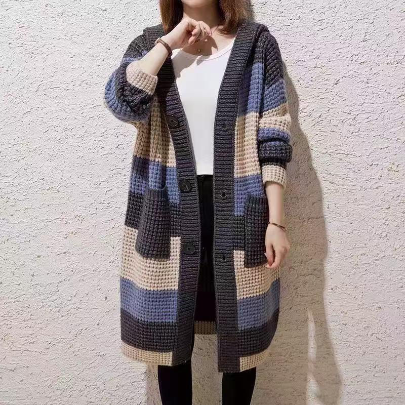 Women's Chunky Knit Hooded Cardigan - Autumn/Winter 2025