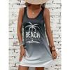 European and American fashion hot new hot style letter print vest dress