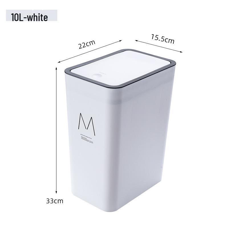 Uzavíratelný plastový odpadkový koš s víkem do kuchyně, obývacího pokoje a ložnice - Velká kapacita