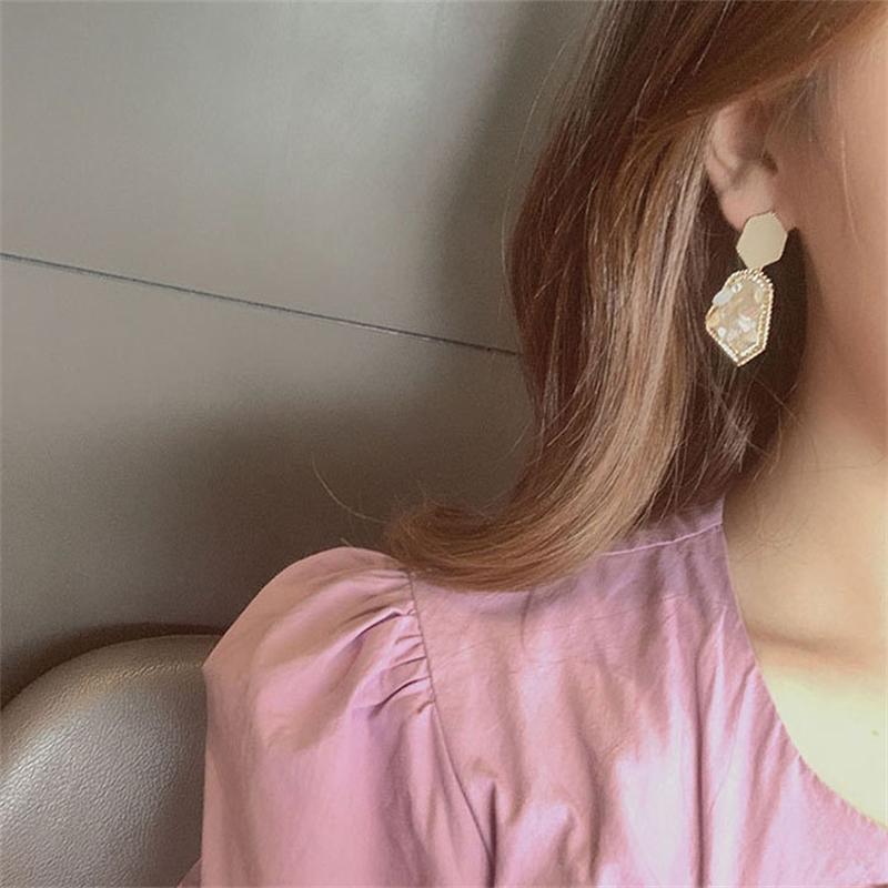 New Geometric Dangle Earrings For Woman Fashion Korean Jewelry Temperament Girl's Daily Wear Earrings
