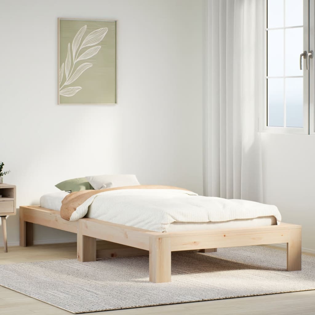 Solid Wood Bed Without Mattress 90 X 190 Cm Pine