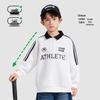 Luomeng Boys' Color-Block Polo Sweatshirt