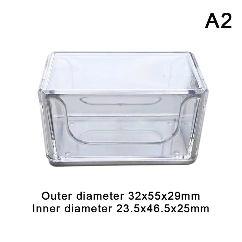 1Pc Transparent Acrylic Billiard Chalk Protection Box Anti-Fouling Moisture-Proof Single/Two Chocolate Powder Storage Box