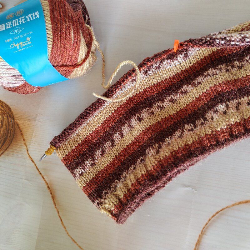 50g Fancy Wool Yarn 35% Wool and 65% Acrylic for Children's Medium Coarse Yarn Hand-knitted Soft Fluffy Blended Wool Thread