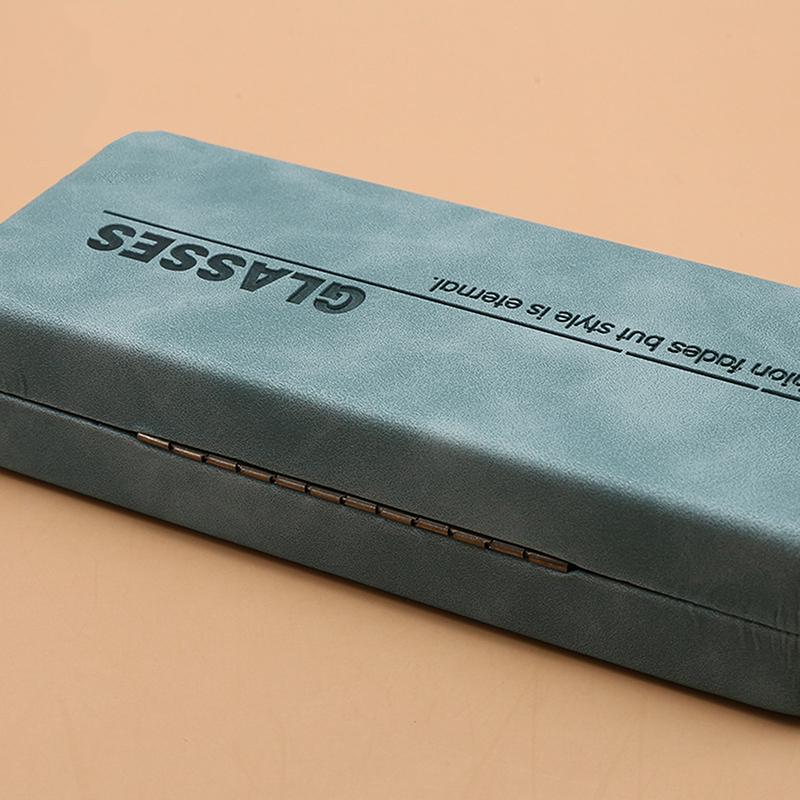 1Pc Rectangular Leather Portable Anti-Stress Hard Shell Glasses Case Protective Eyewear Protector Sunglasses Storage Case