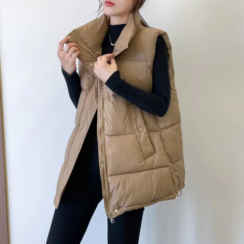

Пуховой хлопковый жилет, женский короткий осенне-зимний новый корейский вариант, свободный верхний жилет, жилет, куртка XL