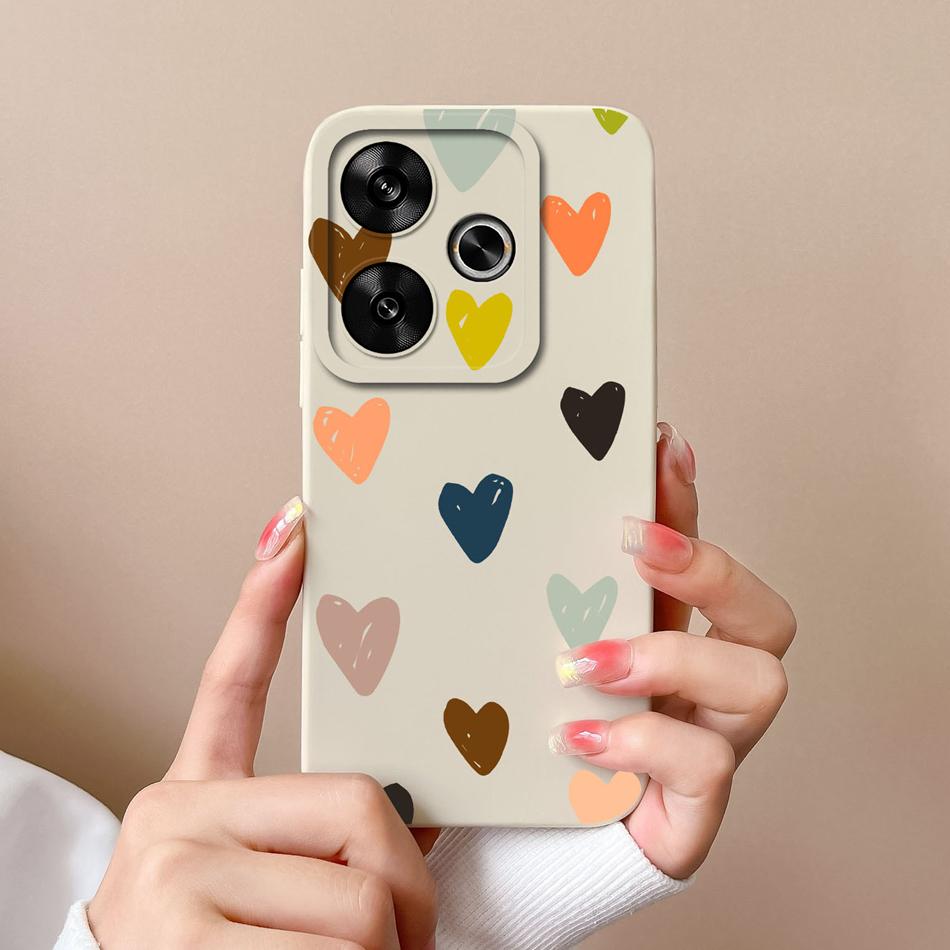 For Poco M6 Pro Case Stylish Anti Drop Funda For Xiaomi Poco M 6 M6Pro Liquid Silicone Full Protection Phone Back Cover Capa