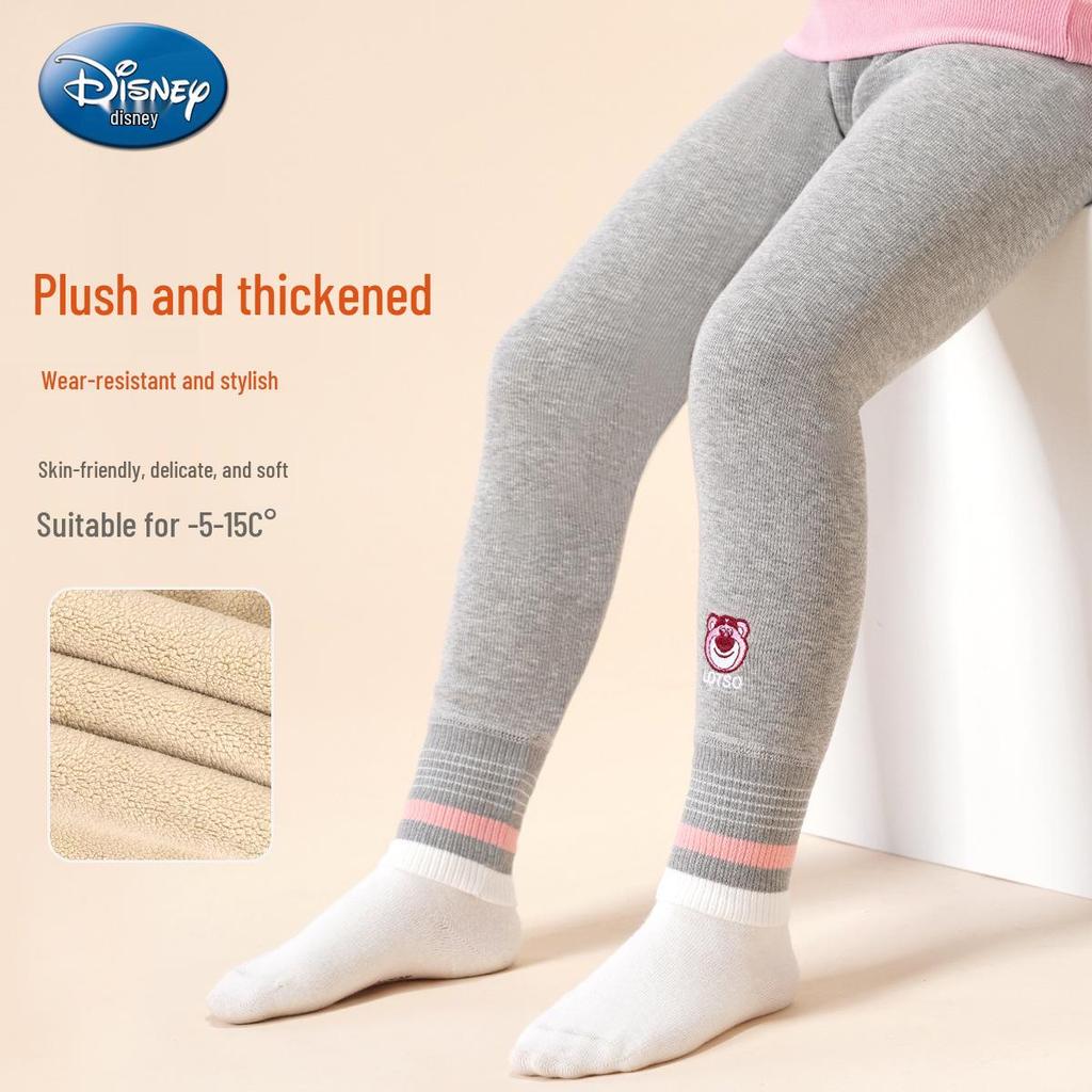 Disney Mädchen Fleecegefütterte Baumwoll-Leggings – Warme, Verschleißfeste, Modische Hosen für Herbst und Winter