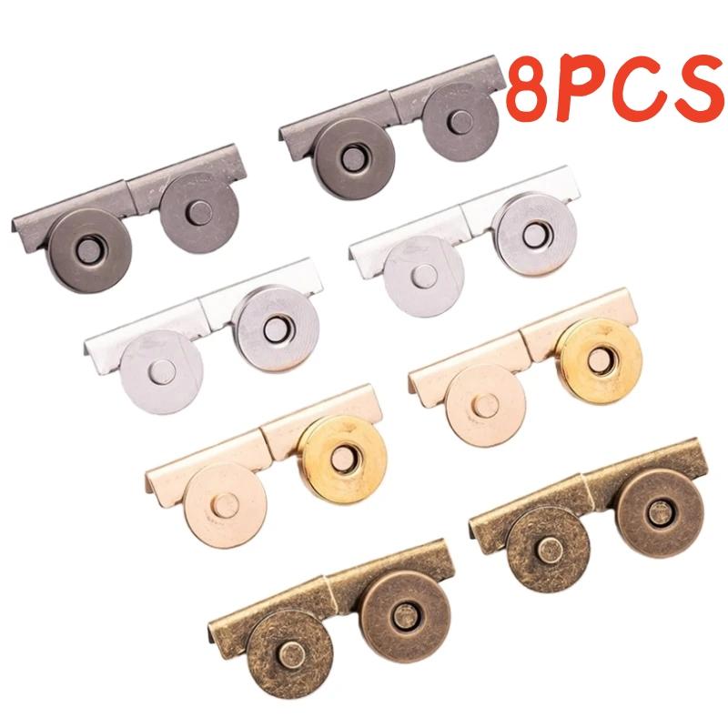 Bag Snap Buttons Metal Seamless Magnetic Buckle Clasp For Tote Bags Clothing And Diy Crafts No-Sewing Clip Closures Set