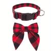 1 Hundehalsband mit Schleife, Thanksgiving-Hundehalsband, verstellbares Hundehalsband aus Baumwolle mit Fliege für mittelgroße Hunde