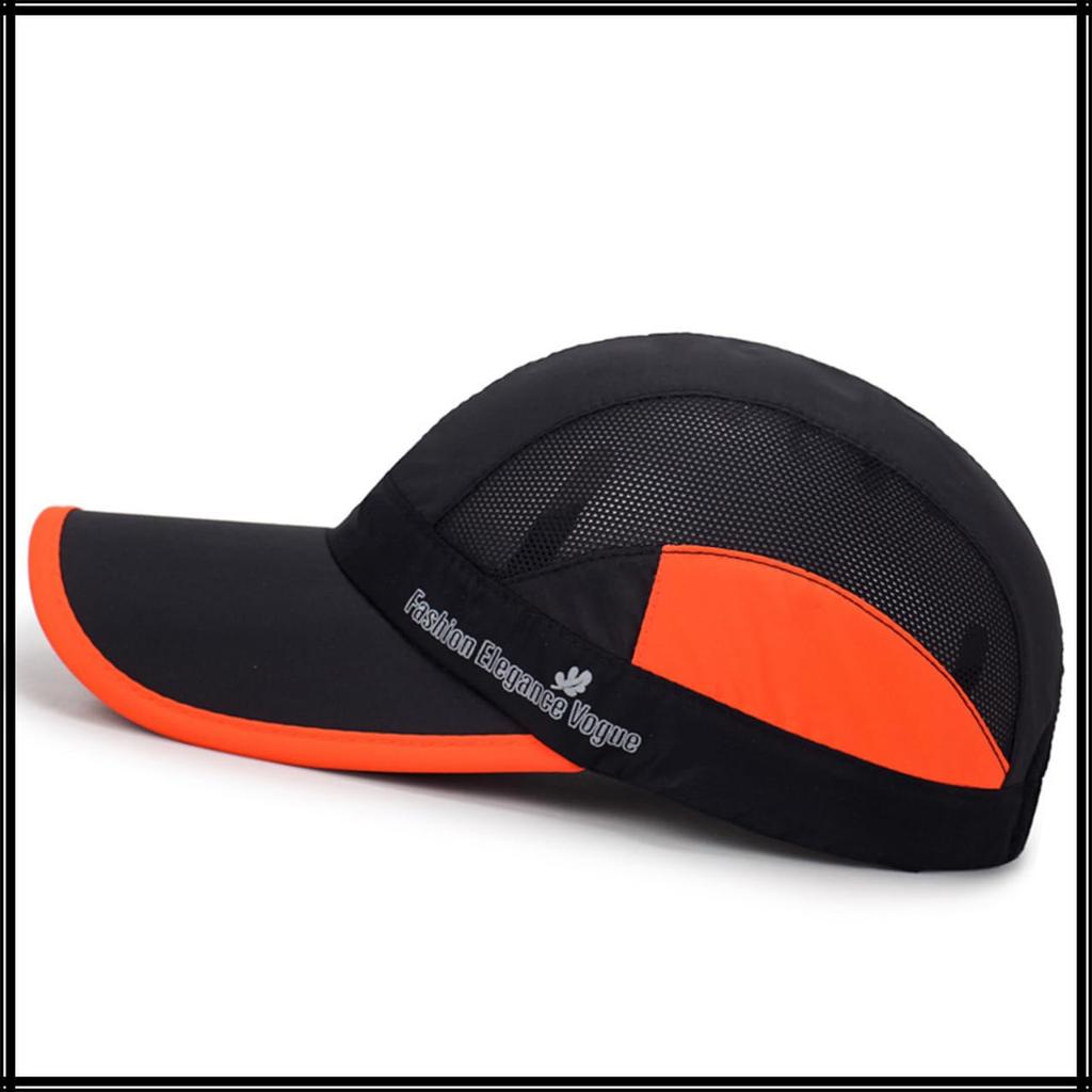 White Fang Cap Hat Thin Mesh Sports Outdoor Running Casual CZA078 Men's (Red)