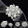 Elegant Flower Rhinestone Imitation Pearl Wedding Bridal Scarf Brooch Pin Gift