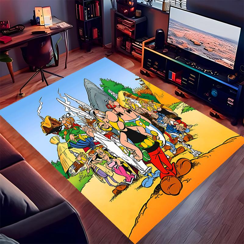 Asterix the Gaul Printed Absorbent Washable Carpet, Non-Slip Bathroom Mats, Kitchen Rugs, Yoga Mat,Living Room Entrance, Camping Picnic Rugs