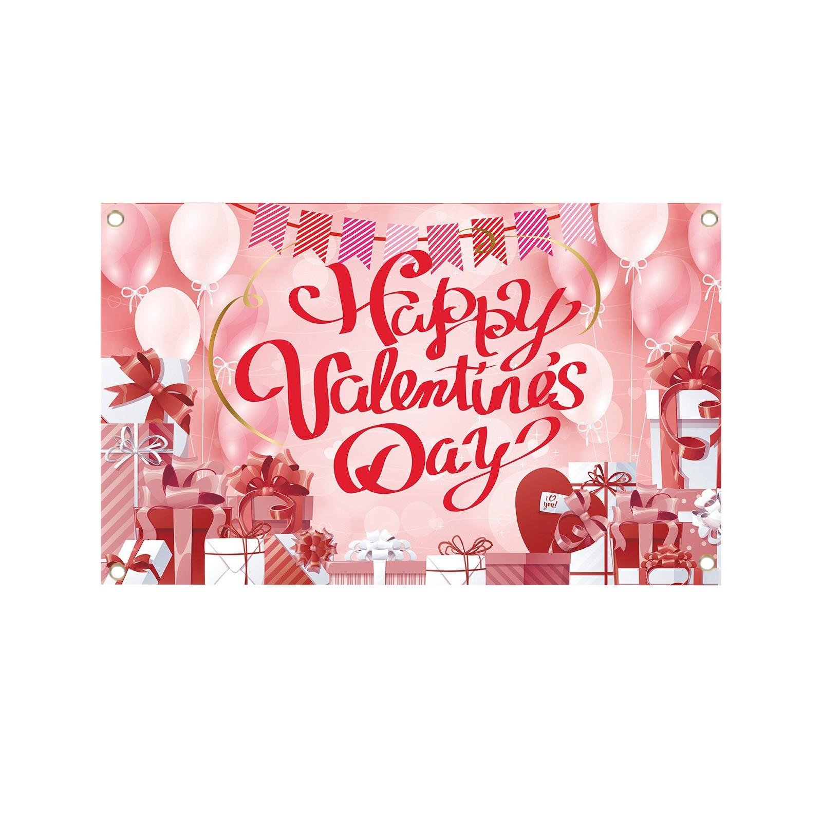 

Фоновая ткань для вечеринки ко Дню святого Валентина, праздничные украшения, украшение атмосферы ко Дню святого Валентина, подвесная ткань One Size розовый