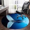 Whale Tail,Ocean Life Chair mat Round Rug Office carpet, Machine Washable, Non slip, Suitable for Living Rooms, Bedrooms