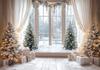 Christmas Home Decoration Background Xmas Tree Toy Gift Winter Window Family Kids Party Christmas Photography Backdrop