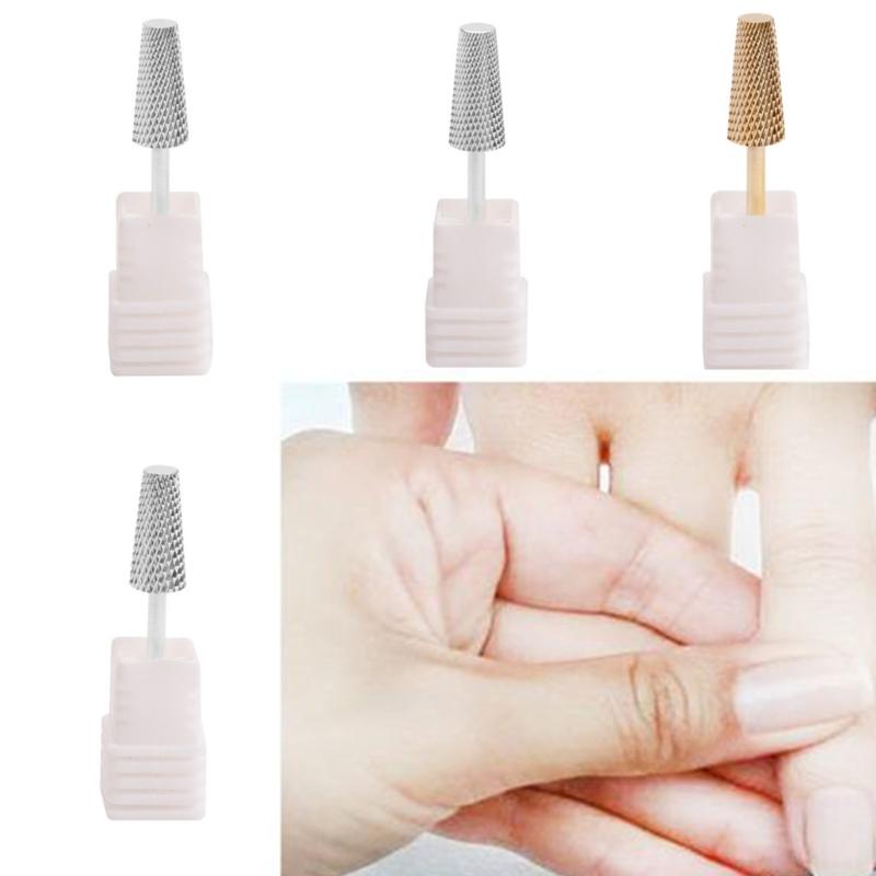 Nails Drill Bits Cuticle Electric Nails File and Ceramic Acrylic Gel Nails Bit Acrylic Nails Art, Carbide Cuticle Bit