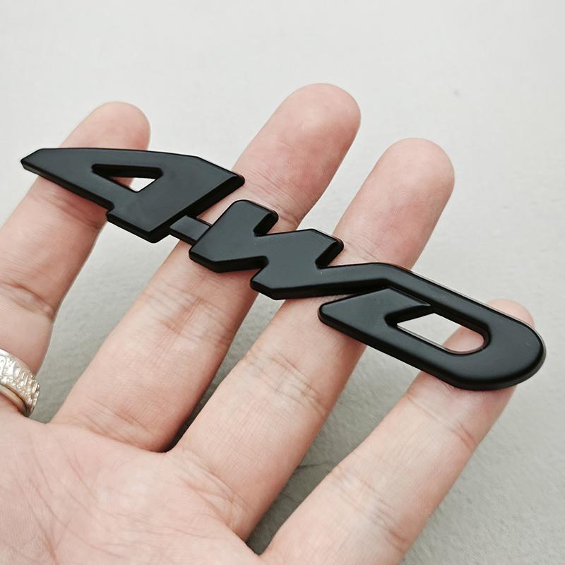 3D Metal Car Sticker Logo V6 4WD Car Rear Trunk Badge Fender Side Emblem Decals For Toyota Tundra Tacoma Land Cruiser Highlander