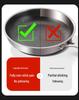 Non-stick Stainless Steel Honeycomb Frying Pan, Flat-bottom, Low Oil Smoke for Frying Steak and Eggs