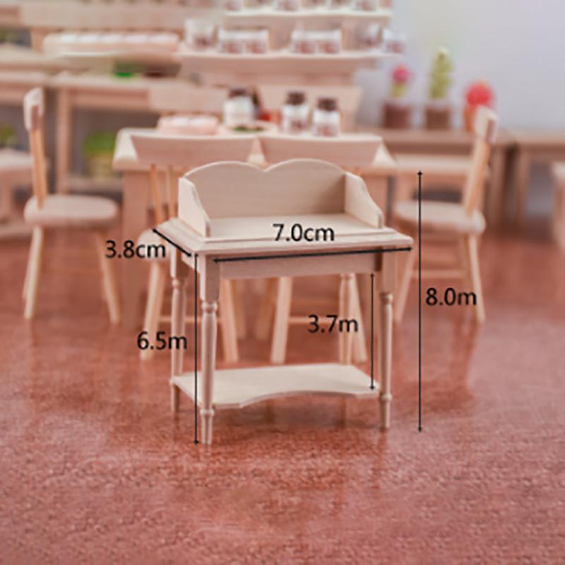 1/12 Model de mobilă de masă goală în miniatură din lemn Accesorii pentru casă de păpuși