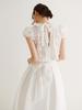 Ganiesong Bridal Twist Puff Two-Piece Dress_White