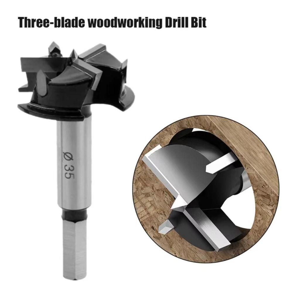 35mm Hinge Hole Opener 3 Flutes Wood Auger Cutter Woodworking Hinge Positioning Drill Bit  Cabinet