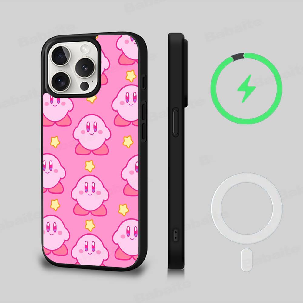 Stars K-Kirby Clear For Magsafe Magnetic Wireless Phone Case For IPhone 11 12 13 14 15 16 17 Pro Max Plus Cover