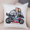 Cartoon Sport Motorcycle Cushion Cover Super Soft Short Plush Mobile Bike Pillow Covers Pillow Case For Sofa Home Car Pillowcase
