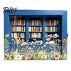 Scuoti Via la Tua Ansia Mini Libreria, Figurine in Legno Miniatura di Libreria con 200 Pezzi di Libri, Regali per Alleviare lo Stress per Amanti dei Libri, Adulti
