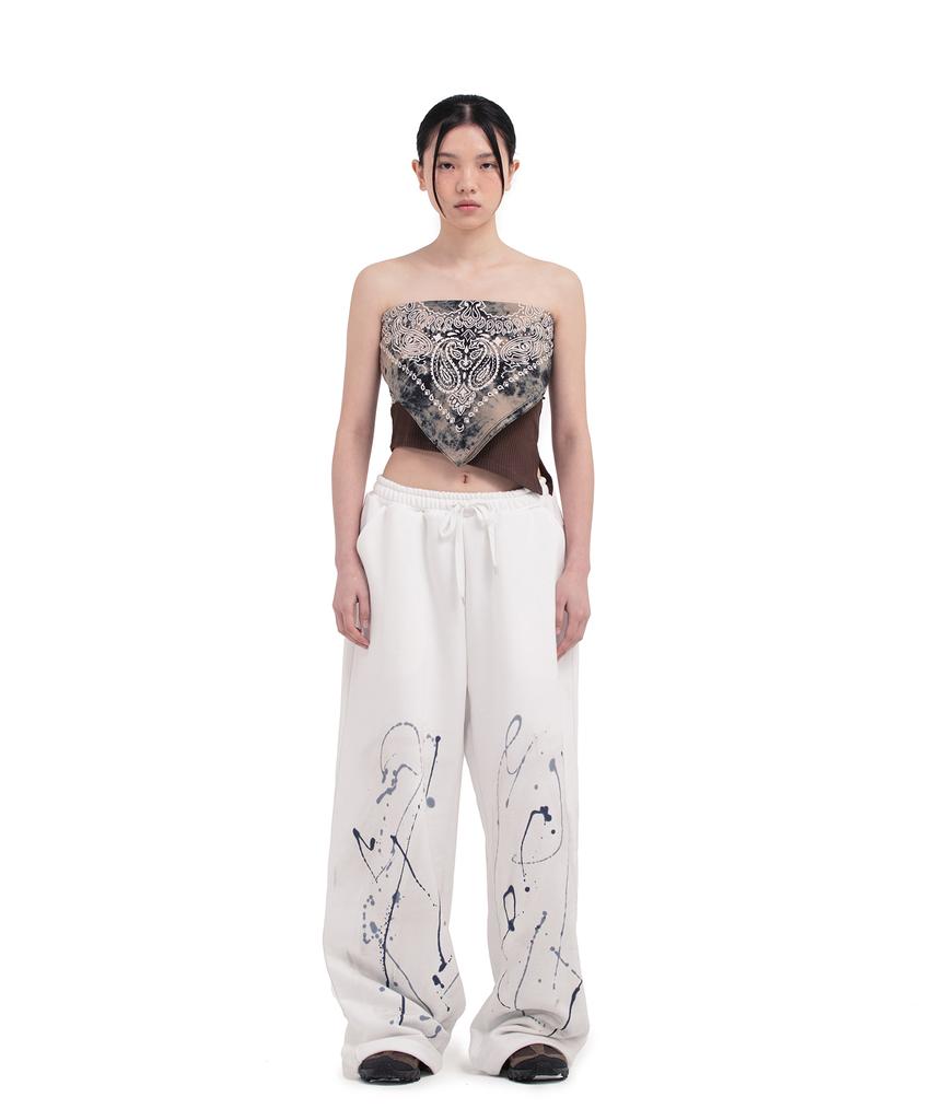 Depeugameoncheu Feather Painting Pants [White]