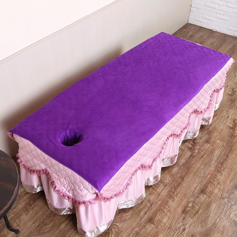 Beauty Bed Sheets Bath Towels Massage Therapy Bed for Beauty Salons Large Towels Adult Soft Polyester Dustproof Pad with Holes