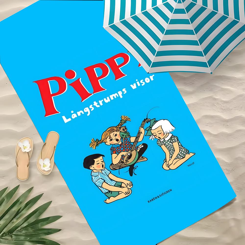 P-Pippi Longstocking Towel Beach Towel Quick Dry Sand Free Bath Towel for Summer Pool Travel Vacation