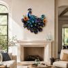 Iron Peacock Wall Art Blue Bird Wall Art Metal Metal Wall Decor  Garden Decor