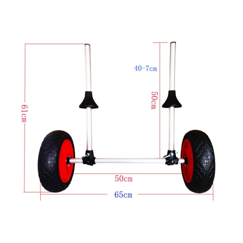 Kayak Trolley Foldable Carrier with Wheels Lightweight Canoes Cart for