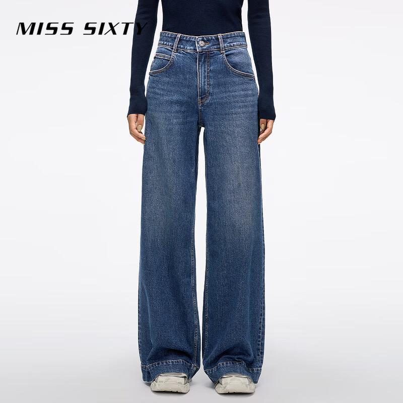 

MISS SIXTY 2025 Осень Винтажные Джинсы с Высокой Посадкой и Широкими Штанинами 25