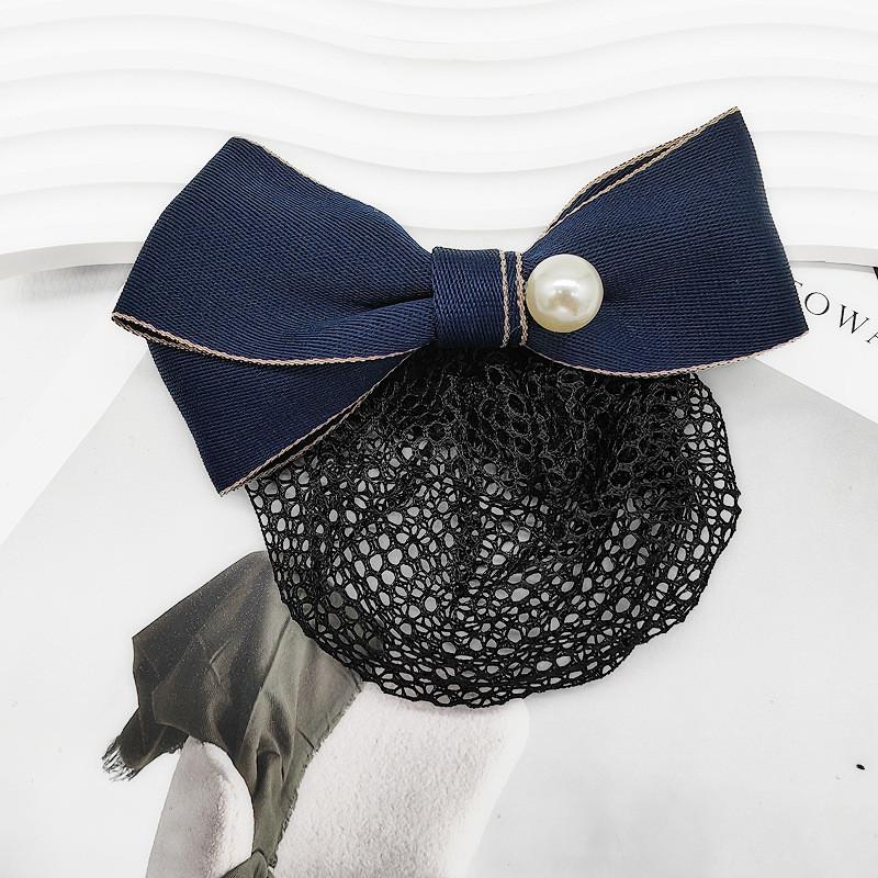 Womens Blue Polyester Bow Tie With Button Or Tie Closure For School Uniforms And Office Wear