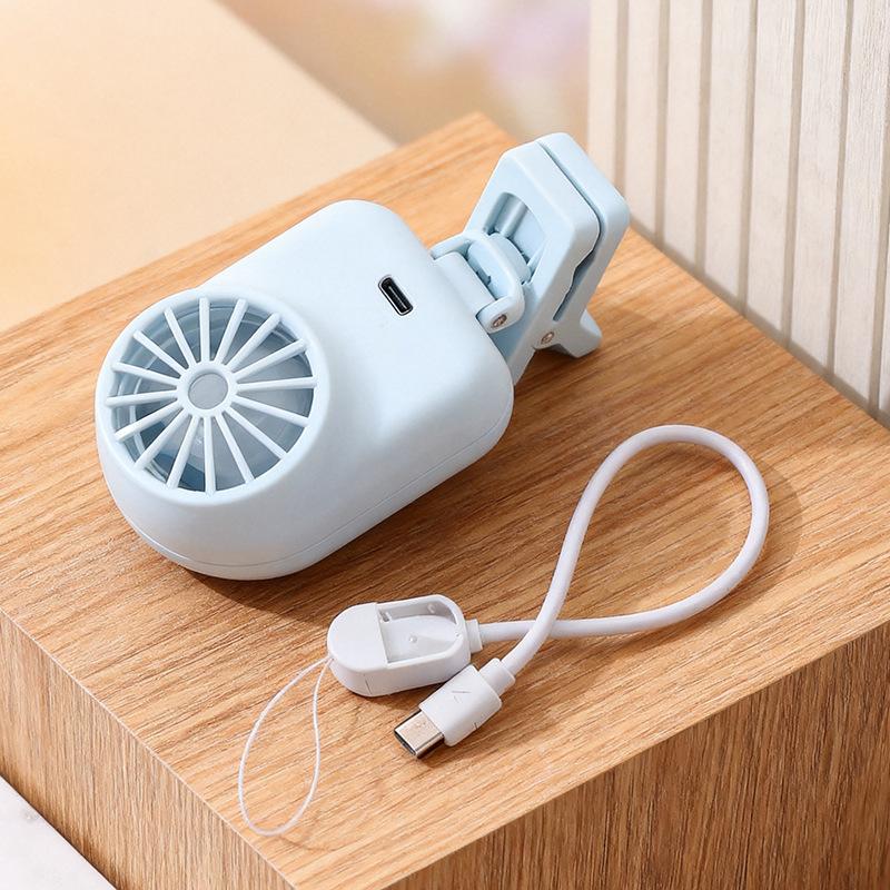 Summer New Style Mini Clip-on Portable Small Fan with Three-speed Settings and Detachable Blades - Student Handheld Electric Fan Fairie