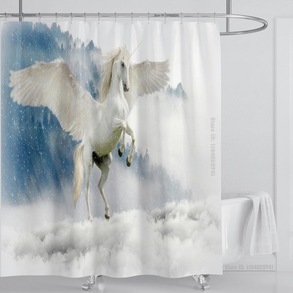 Cat dog funny Cartoon Creative Personality shower curtains Cute 3D Printed pvc fabric with hooks waterproof bathroom decoration