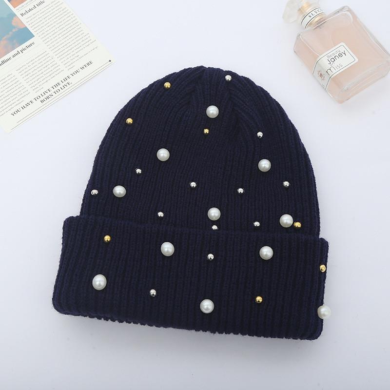 Knit Hat For Women Winter Pure Acrylic No Brim Beanie With Warmth And Sun Protection