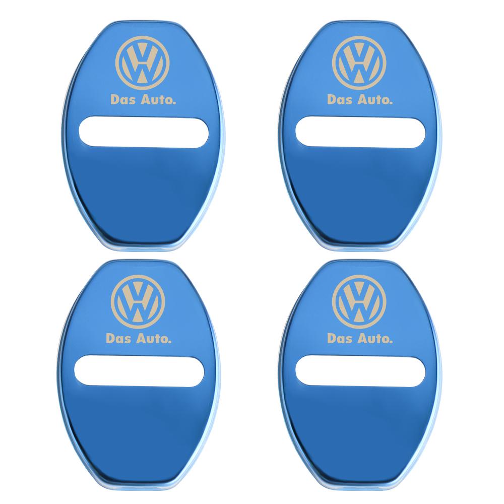 4pcs Car Door Lock Cover Badge Car Sticker for Volkswagen Golf 7 5 CC Passat GTD B6 Mk4 VW Tiguan Mk7 Scirocco Auto  Accessories