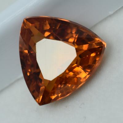 Trillion Cut Ceylon Sapphire Orange 8.35 Carat Natural CERTIFIED Loose Gemstone