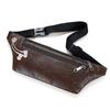 1pc Men's PU Leather Waist & Chest Bag – Casual Style, Multifunctional Waterproof Large Capacity, Mobile Phone Storage Bag