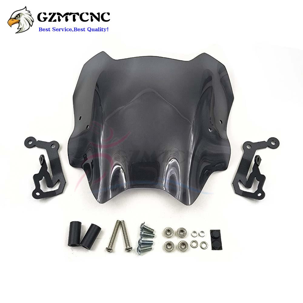 

CB 125R 250R 300R Ветровик с кронштейном-держателем для крепления ветрового стекла для Honda 2018-2022 CB125R CB150R CB250R CB300R темно серый