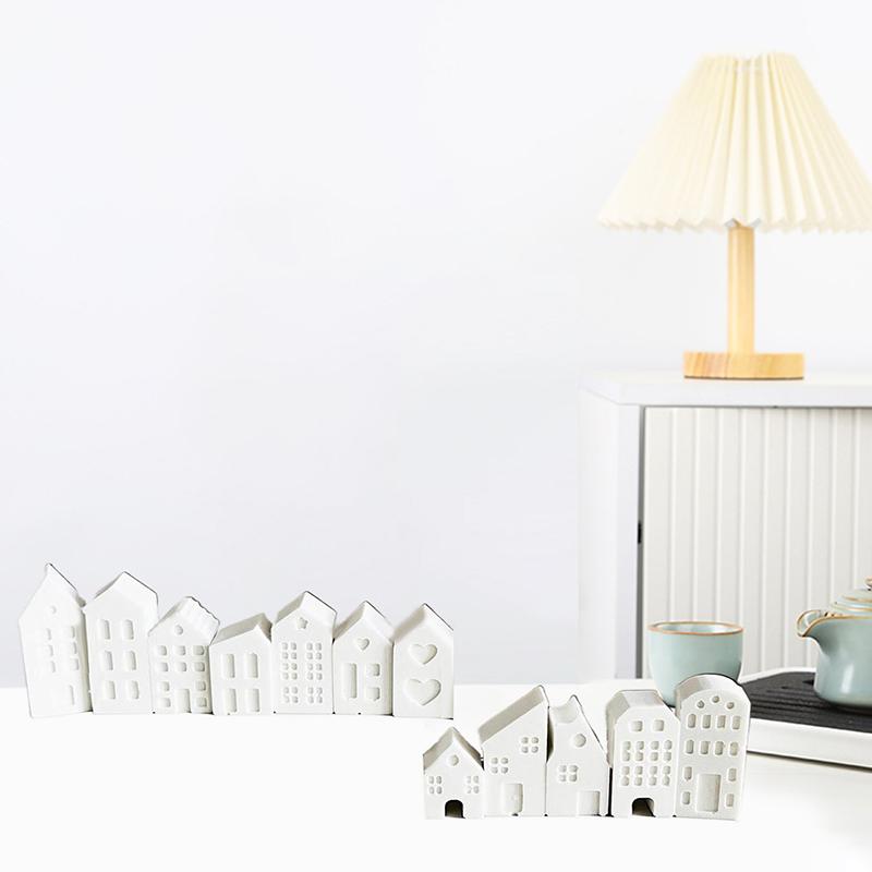 3D Silikonová forma pro malý dům v severském stylu 10-dírkové Formy na domácí svíčky Mini domečky Sádra Beton Formy na cement Formy na aroma mýdla