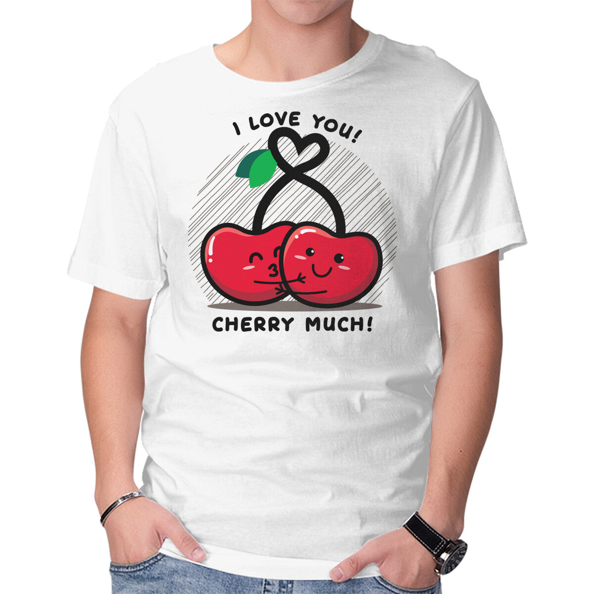 Unisex Crew Neck T-Shirt Cherry Much Graphic Short Sleeve Casual Tee XXL