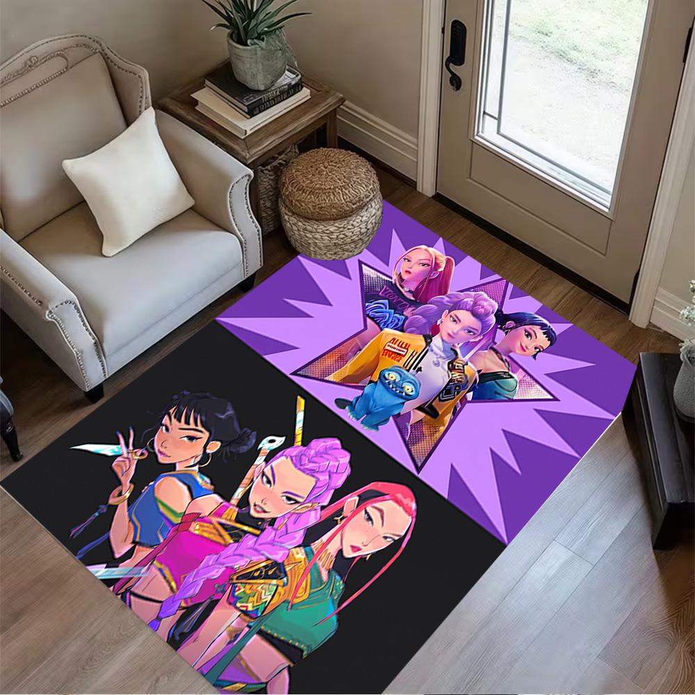Huntress Power Squad Floor Mat Suitable for Living Rooms Bedrooms Hallway Game Room Anti-slip Rug Decorate Offices Gift for Festivals
