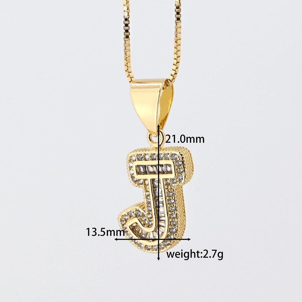 Cross Pendant with Micro Pave Cubic Zirconia - 26 Letter Options for DIY Jewelry Accessories