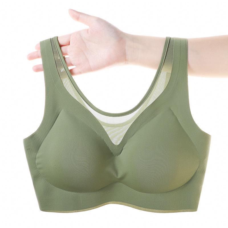 Seamless Plus Size Anti-Sag Sports Bra: Shockproof, Side Support, Bust Minimizing Vest