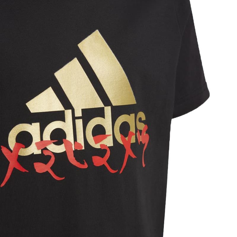 adidas T Shirts Unisex Black Crew Neck Moderate Straight Fit GJ6490